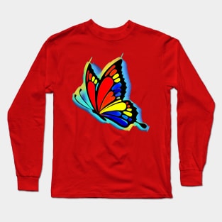 Bright and Bold Butterfly Long Sleeve T-Shirt